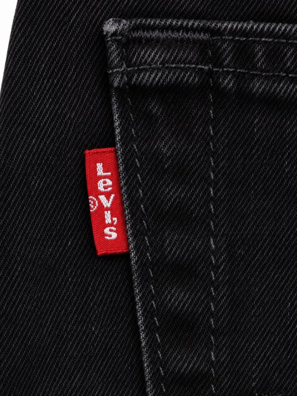 Levi’s 501 CT Black Cropped Jeans W38 L30 Raw Hem Button Fly